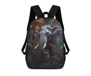 sinyumoney Floral Magical Elephant Mochila Escolar Mochilas Escolares Para Niñas Y Niños Mochila Con Bolsillo Mochila Escolar De Moda Mochila Infantil 17inch