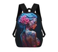 sinyumoney Floral Neon Girl Mochilas Escolares Ligeras Para Aeropuerto, Estudiantes Universitarios, Mochila Para Acampar, Aventuras Al Aire Libre Y Viajes Diarios 17inch