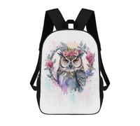sinyumoney Floral Owl Painting Mochila De Viaje Resistente Al Agua, Mochila Para Computadora Portátil Para Campus, Viajes Al Aire Libre Y Deportes 17inch