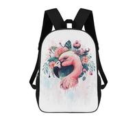 sinyumoney Floral Pink Flamingo Art Mochila Escolar, Mochila De Negocios, Mochila Impermeable Para Libros Para Hombres, Mujeres Y Adolescentes 17inch