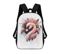 sinyumoney Floral Pink Flamingo Mochila Escolar Mochila Informal Mochilas De Día Bolsa Escolar Para Trabajo/viajes 17inch