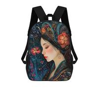 sinyumoney Floral Portrait Mochila Escolar Infantil Impresa En 3D Para Niños, Mochilas De Viaje, Bolsas Para Libros, Mochila Escolar Infantil 17inch