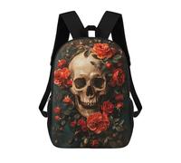 sinyumoney Floral Skull Dead Mochila Infantil, Mochila Escolar Infantil, Mochilas Escolares Impresas En 3D Para Niños Y Estudiantes Adolescentes 17inch