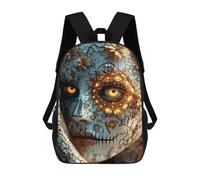 sinyumoney Floral Skull Face Art Mochilas Infantiles Mochila Escolar Mochila Impresa En 3D Para Niños Mochilas De Viaje Bolsas Para Libros Mochila Escolar Para Niños 17inch