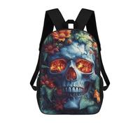 sinyumoney Floral Skull Mochila Escolar Infantil De Moda Informal Mochilas Infantiles Impresas En 3D Mochila Grande Para Niño 17inch