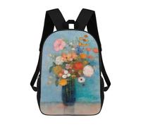 sinyumoney Floral Still Life Painting-1 Mochila Escolar Impresa En 3D 17inch Mochila Escolar Infantil Mochilas De Viaje Mochila Informal De Moda Para Niños Y Estudiantes