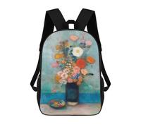 sinyumoney Floral Still Life Painting Mochila Escolar, Mochila De Negocios, Mochila Impermeable Para Libros, Para Acampar, Aventuras Al Aire Libre Y Viajes Diarios 17inch