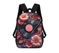 sinyumoney Floral Vinyl Melodies Mochila Escolar Infantil Impresa En 3D Para Niños, Mochilas De Viaje De Alta Capacidad, Bolsas Para Libros, Mochila Escolar Infantil 17inch