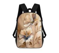 sinyumoney Floral Wall Art Decor Mochilas Infantiles Impresas En 3D De 17 Pulgadas. Mochila Escolar Informal Impresa En 3D Para Niños De Primaria Y Secundaria.