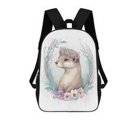 sinyumoney Floral Watercolor Otter Mochila Infantil Para Niñas, Mochila Escolar 3D, Mochila Para Niños Pequeños, Mochila Informal De Día, Mochila Escolar De Moda 17inch