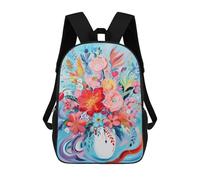sinyumoney Floral Whimsy Vase Mochila Infantil, Mochila Escolar De Gran Capacidad Para Estudiantes, Mochila Para Libros, Mochila Para Niños, Niñas, Adultos Y Adolescentes 17inch