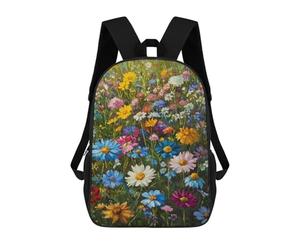 sinyumoney Floral Wildflower Field Mochila Escolar, Mochila De Viaje Resistente Al Agua, Mochila Para Computadora Para Niñas, Niños Y Adolescentes 17inch
