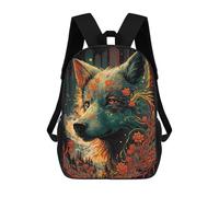 sinyumoney Floral Wolf Portrait -1 Mochila Escolar Infantil Impresa En 3D Para Niños, Mochila De Viaje De Alta Capacidad, Bolsas Para Libros, Mochila Escolar Infantil 17inch