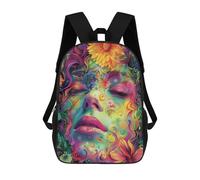 sinyumoney Floral Woman Mochila Escolar Infantil Impresa En 3D Para Niños, Mochilas De Viaje, Bolsas Para Libros, Mochila Escolar Infantil 17inch