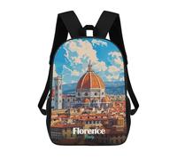 sinyumoney Florence, Italy Skyline Mochila, Mochila Escolar Impresa En 3D, Bolsa Para El Almuerzo Escolar, Mochila De Viaje, Mochila Para Amigos, Mochila Escolar Para Niñas Y Niños 17inch