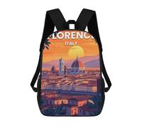 sinyumoney Florence Sunset Cityscape Mochila Escolar Mochilas Escolares Para Niñas Y Niños Mochila Con Bolsillo Mochila Escolar De Moda Mochila Infantil 17inch