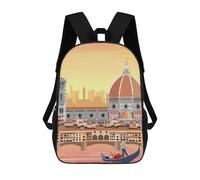 sinyumoney Florence Travel Print Mochila Escolar Infantil Impresa En 3D Para Niños, Mochilas De Viaje De Alta Capacidad, Bolsas Para Libros, Mochila Escolar Infantil 17inch