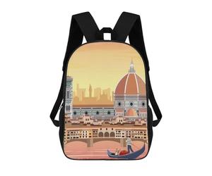 sinyumoney Florence Travel Print Mochila Escolar Infantil Impresa En 3D Para Niños, Mochilas De Viaje De Alta Capacidad, Bolsas Para Libros, Mochila Escolar Infantil 17inch