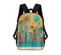 sinyumoney Florida Miami Gustav Klimt Mochilas Infantiles Impresas En 3D De 17 Pulgadas. Mochila Escolar Informal Impresa En 3D Para Niños De Primaria Y Secundaria.