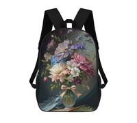 sinyumoney Flower Art Series Style 5 Mochila Escolar Para Niños, Mochila Escolar Impresa En 3D Para Estudiantes De Primaria Y Secundaria 17inch