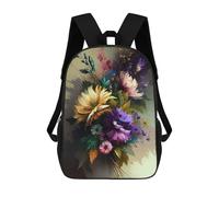 sinyumoney Flower Art Series Style 7 Mochila Escolar De Moda Para Estudiantes, Adecuada Para Niños Y Niñas, Mochila Informal Para Viajes Al Aire Libre, Esencial Para El Día A Día 17inch