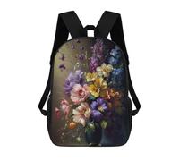 sinyumoney Flower Art Series Style 8 Mochila Escolar Para Niños, Mochila Escolar De Gran Capacidad Para Niños, Mochila Escolar 3D, Regalos Para Niños 17inch