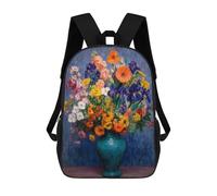 sinyumoney Flower Bouquet in Teal Vase Mochilas Infantiles Impresas En 3D Para Niños. Mochilas De Viaje De Moda Para Niños. Mochila Escolar Para Estudiantes De Primaria Y Secundaria.