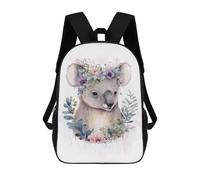 sinyumoney Flower Koala Bear Painting Mochila Escolar, Bolso De Negocios, Bolso Para Portátil Resistente Para Niños/niñas/adolescentes 17inch