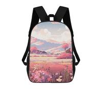 sinyumoney Flower Meadow Foothills Mochila Escolar Impresa En 3D Para Niños, Mochila Escolar, Mochilas De Viaje, Bolso Informal De Moda Para Niños Y Estudiantes 17inch