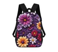 sinyumoney Flower Wallpaper Vector Mochila, Mochila Infantil, Mochila Escolar Para Estudiantes, Mochila Para Libros, Mochila Escolar Impresa En 3D Para Niños Y Niñas 17inch