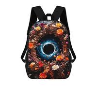 sinyumoney Flowered Black Hole Mochila Infantil, Mochila Escolar Para Niños Y Adolescentes, Mochila De Viaje, Mochila Escolar, Mochila Para Libros 17inch