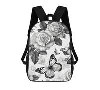 sinyumoney Flowers And Butterfly Mochila Escolar Impresa En 3D Para Niños, Mochila Escolar, Mochilas De Viaje, Bolso Informal De Moda Para Niños Y Estudiantes 17inch