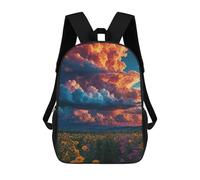 sinyumoney Flowers And Colorful Sky Mochilas Infantiles Mochila Escolar Impresa En 3D Para Niños Mochilas De Viaje Bolsas Para Libros Para Niños 17inch Mochila Escolar