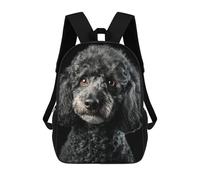 sinyumoney Fluffy Grey Poodle Portrait Mochila Escolar, De Negocios, Para Portátil, Unisex, Informal, Para Adolescentes, Chicas, Chicos, Mujeres Y Hombres 17inch