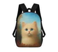 sinyumoney Fluffy Kitten Mochila Escolar Infantil Impresa En 3D Para Niños, Mochila De Viaje De Alta Capacidad, Bolsas Para Libros, Mochila Escolar Infantil 17inch