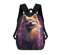 sinyumoney Fluffy Pomeranian Dog Portrait Mochila De Negocios Para Portátil, Mochila Unisex Informal Para Niñas, Niños Y Adolescentes 17inch