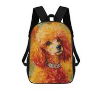 sinyumoney Fluffy Poodle with Sparkly Collar Mochila Escolar, Bolso De Negocios, Bolso Para Portátil Resistente Para Niñas Y Adolescentes 17inch