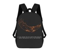 sinyumoney Fly With The Eagles Mochilas Impresas En 3D Para Niños 17inch Mochilas De Moda Informales Para El Día A Día, Bolsas De Viaje, Mochilas Informales Para Exteriores Para Niños Y Niñas