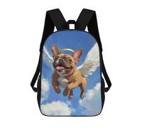 sinyumoney Flying Angel Dog Art Print-1 Mochila Escolar, Mochila De Negocios, Mochila Impermeable Para Libros, Para Acampar, Aventuras Al Aire Libre Y Viajes Diarios 17inch