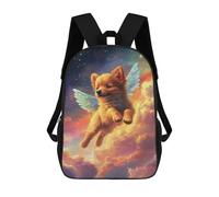 sinyumoney Flying Angel Puppy in Clouds Mochila Escolar De Moda, Mochila Para Material Escolar, Mochila Impermeable Informal Para Hombres/mujeres 17inch