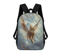 sinyumoney Flying Cat with Wings Bengal Cat Angel Mochilas Infantiles Impresas En 3D Para Niños, Mochilas Escolares De Moda, Mochilas De Viaje, Mochilas Escolares Para Niños De Primaria 17inch