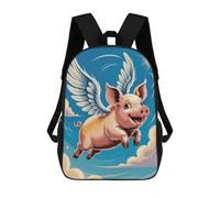 sinyumoney Flying Pig Cartoon Illustration Mochila Escolar Para Niños Mochila Escolar Impresa En 3D Mochila Escolar De Moda Para Niños De Primaria Y Secundaria 17inch
