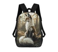 sinyumoney Forest Fox Portrait Mochilas Escolares Mochila Escolar Ligera Mochila De Día Mochila Escolar Para La Universidad Para Niños/Niñas/Adolescentes 17inch
