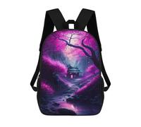 sinyumoney Forest Mystic Cherry Bloss Mochila Infantil Con Impresión 3D, Mochila Escolar Para Niños, Mochila Informal Divertida Para Niños Y Adolescentes 17inch