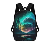 sinyumoney Forrest Creek Moon Galaxy Mochila Escolar Infantil Impresa En 3D Para Niños, Mochilas De Viaje De Alta Capacidad, Bolsas Para Libros, Mochila Escolar Infantil 17inch