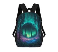 sinyumoney Forrest Moon Polar Lights Mochila Escolar Impresa En 3D Para Niños Mochilas De Viaje De Alta Capacidad Bolsas Para Libros Mochila Escolar Para Niños Mochila 17inch