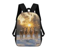 sinyumoney Four Deer at Sunset Mochila Escolar/de Negocios, Resistente, Para Portátil, Para La Escuela/trabajo/viajes 17inch