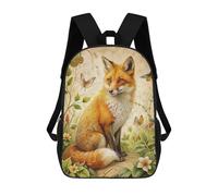 sinyumoney Fox And Butterflies in Nature Mochilas Para Niños Mochila Escolar Mochila Escolar Impresa En 3D Mochilas Escolares De Moda Para Niños De Primaria Y Secundaria 17inch
