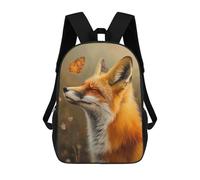 sinyumoney Fox And Butterfly Mochilas Impresas En 3D Para Niños, Mochila Escolar, Mochila De Moda Para Niños De Primaria Y Secundaria 17inch
