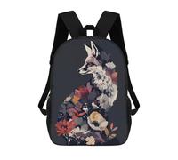 sinyumoney Fox And Flower Pop Art Mochilas Para Niños Mochila Escolar Mochila Escolar Impresa En 3D Para Niños Estudiantes De Primaria Y Secundaria 17inch